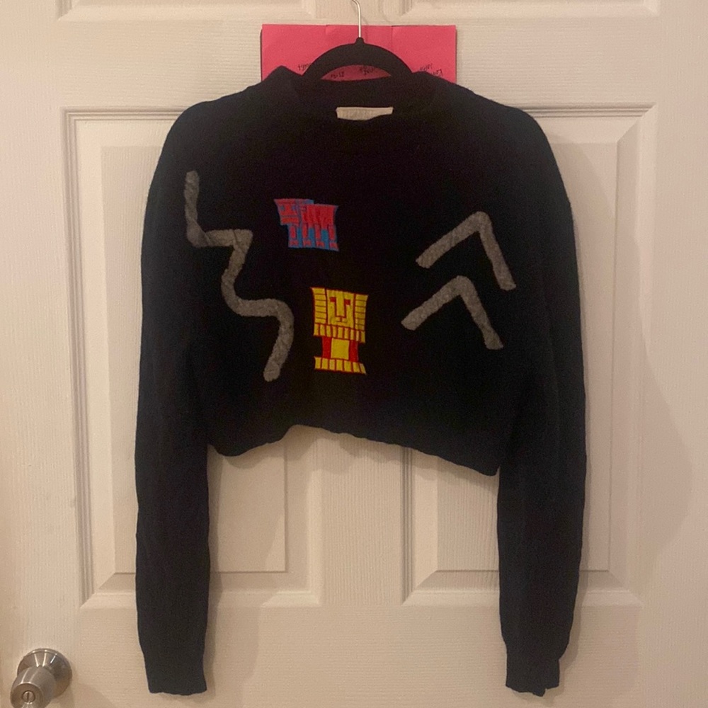 Peter Pilotto Cropped Graphic Sweater XL